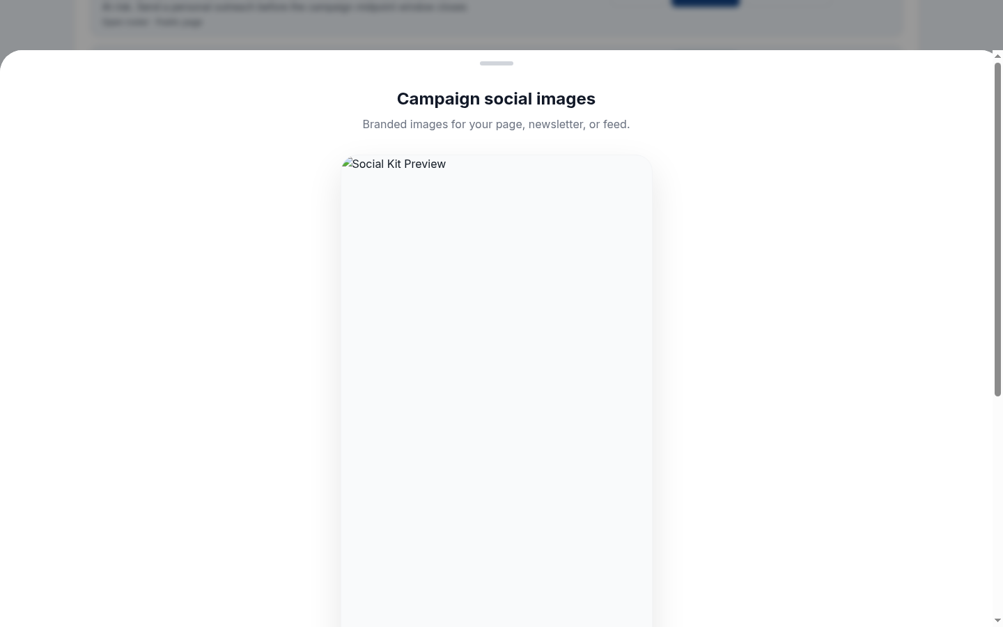 fundraiser checklist step 06 social kit