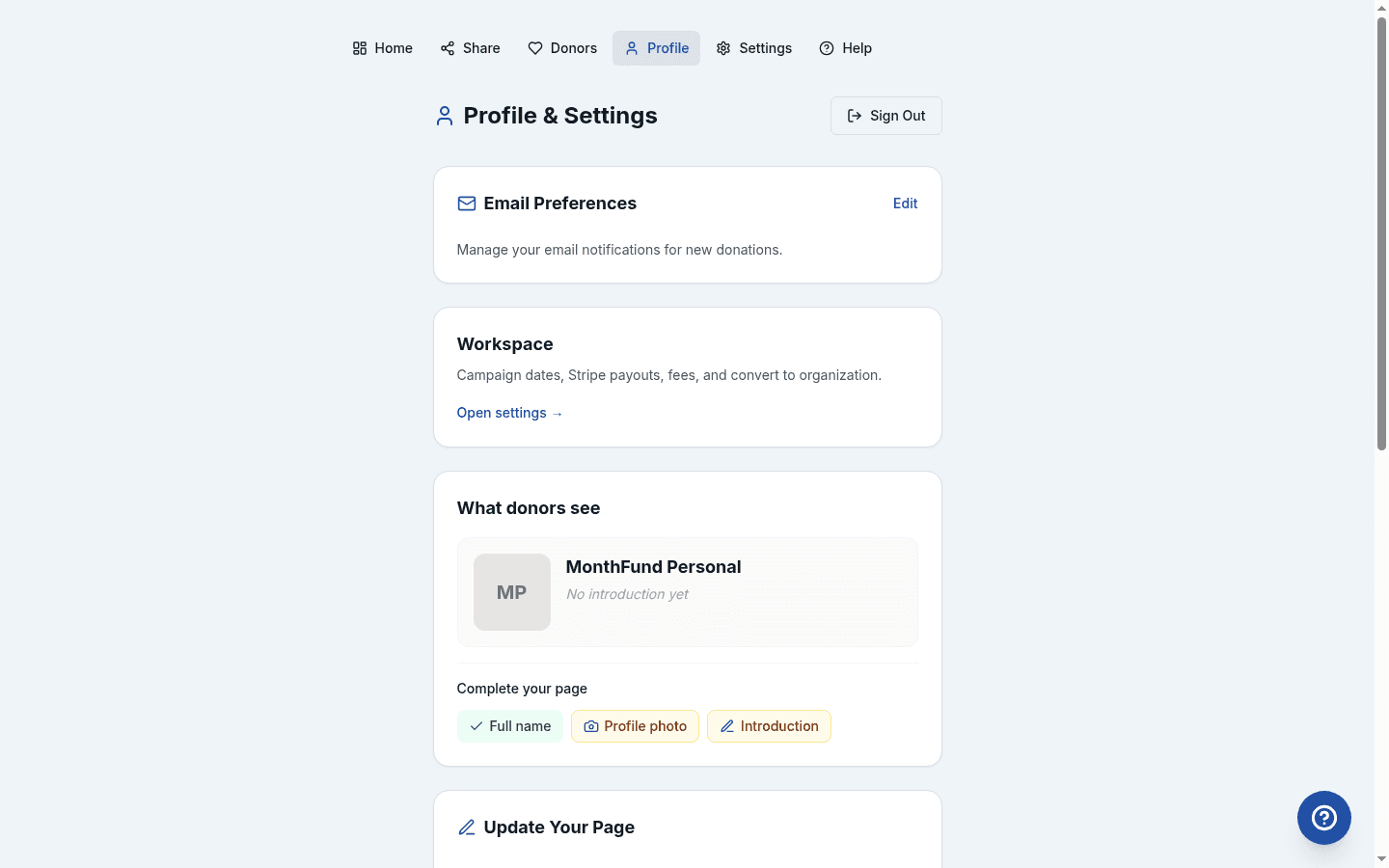 Personalize your profile