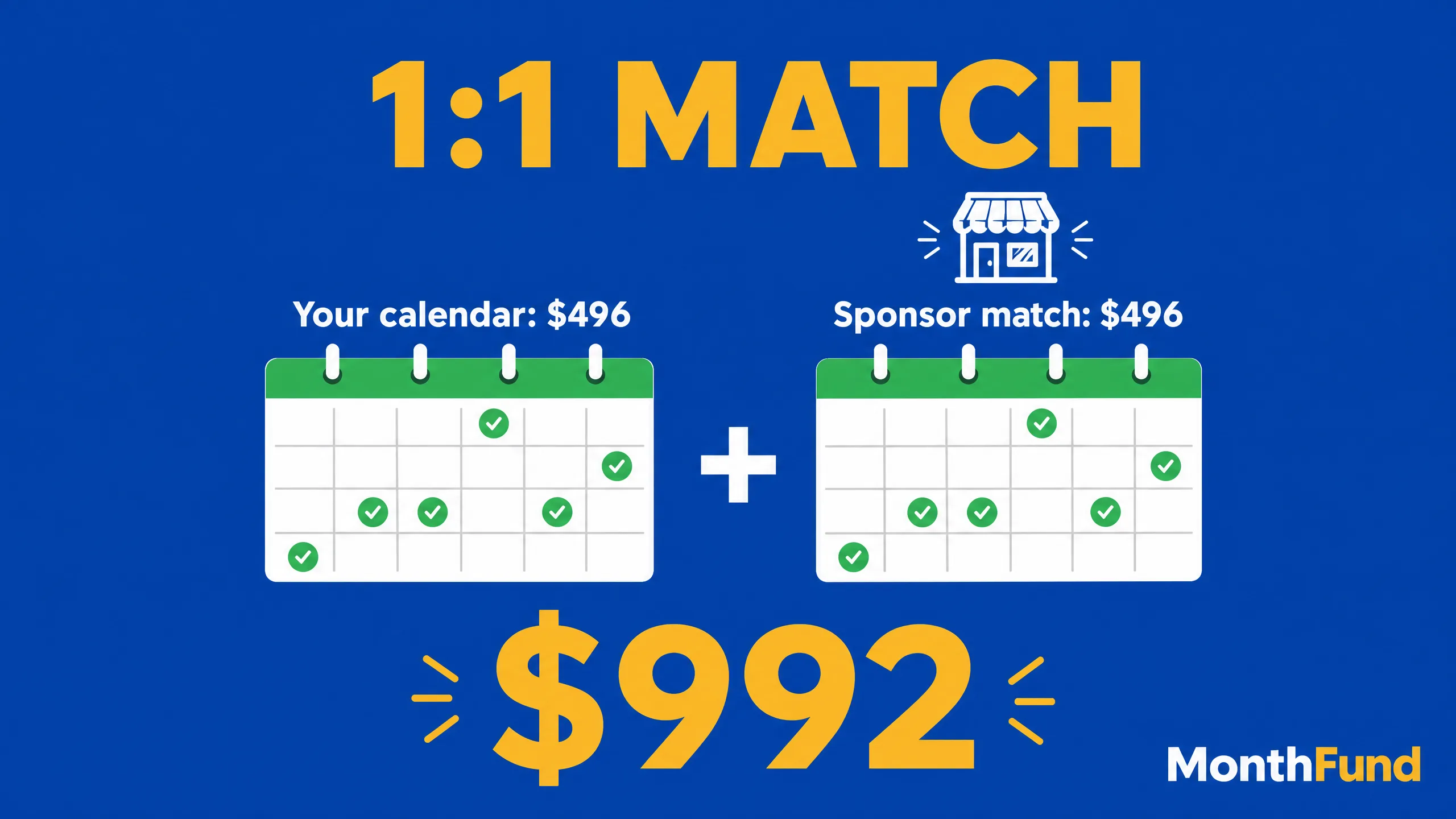 How to get a sponsor match for your calendar fundraiser